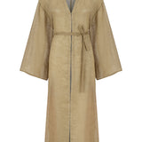 Deep Water Linen Kimono Dress