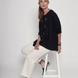 Reading to Celsus Organic Linen Blouse