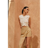 The Pencil Linen Blouse