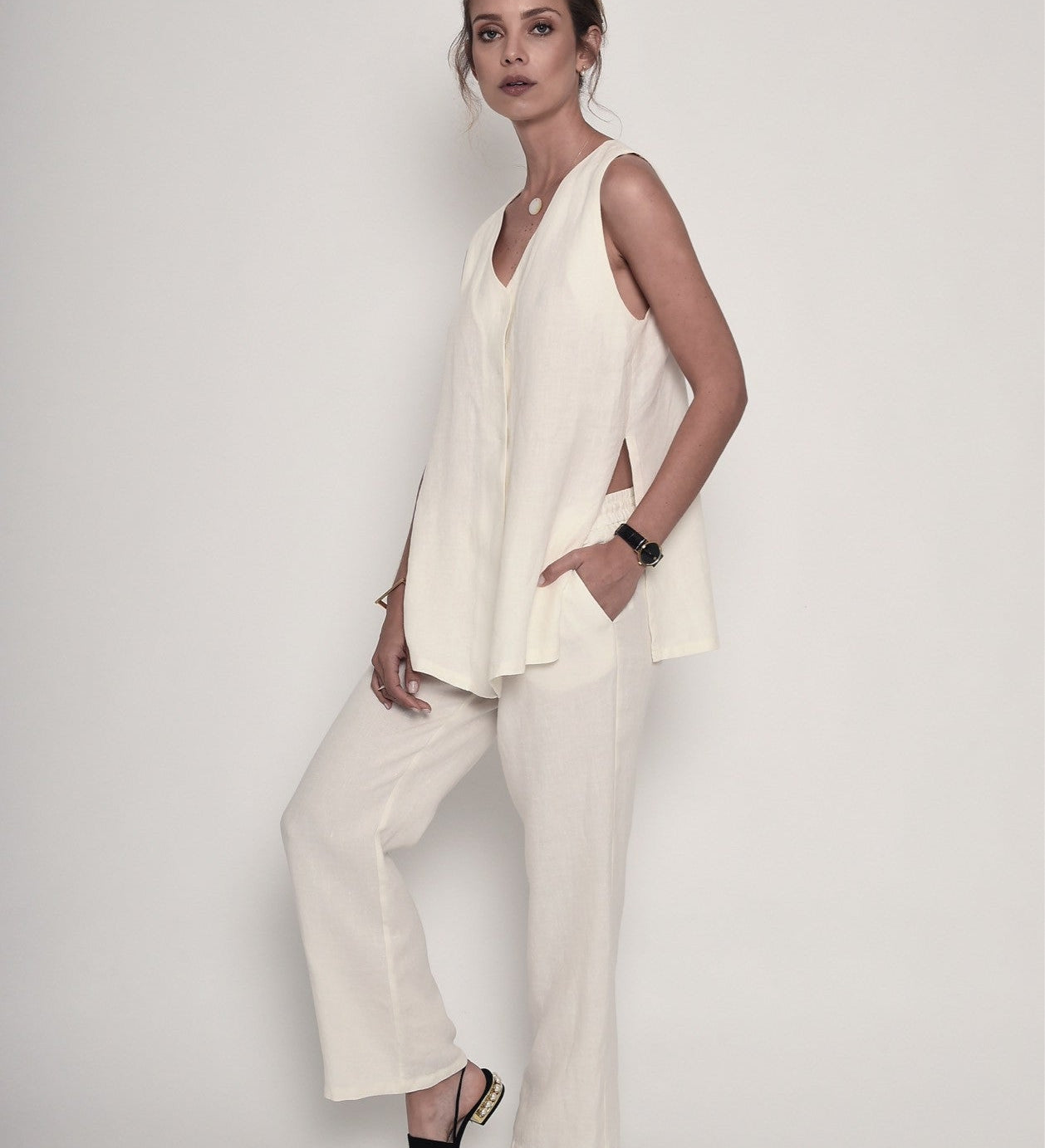 Nice Time of the Year Organic Linen Pants