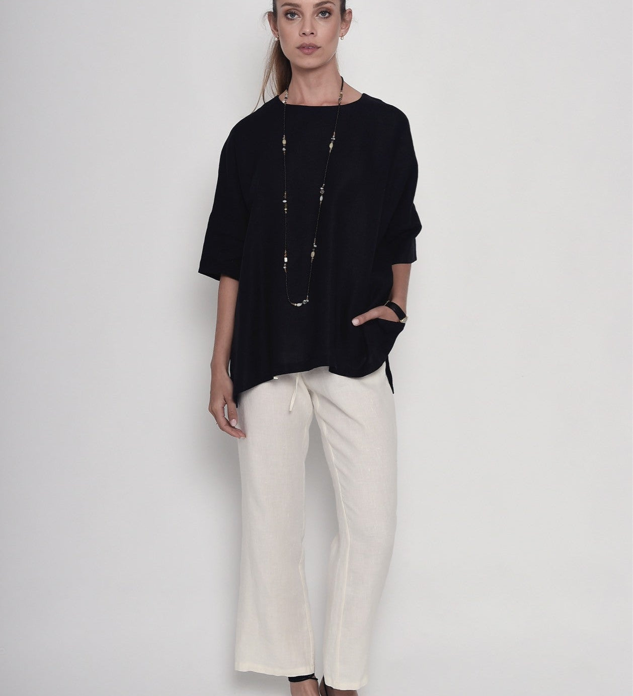 Reading to Celsus Organic Linen Blouse