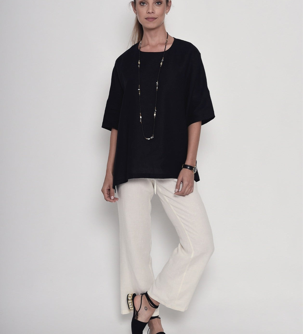 Reading to Celsus Organic Linen Blouse